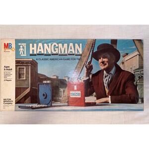 Vintage 1976 Hangman game from Milton Bradley featuring Vincent Price